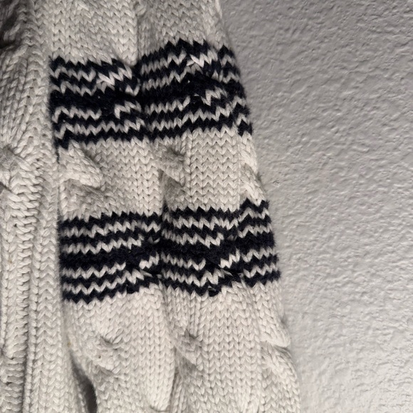 Nautica White Turtleneck Cable Knit Sweater Size Small - Picture 5 of 7